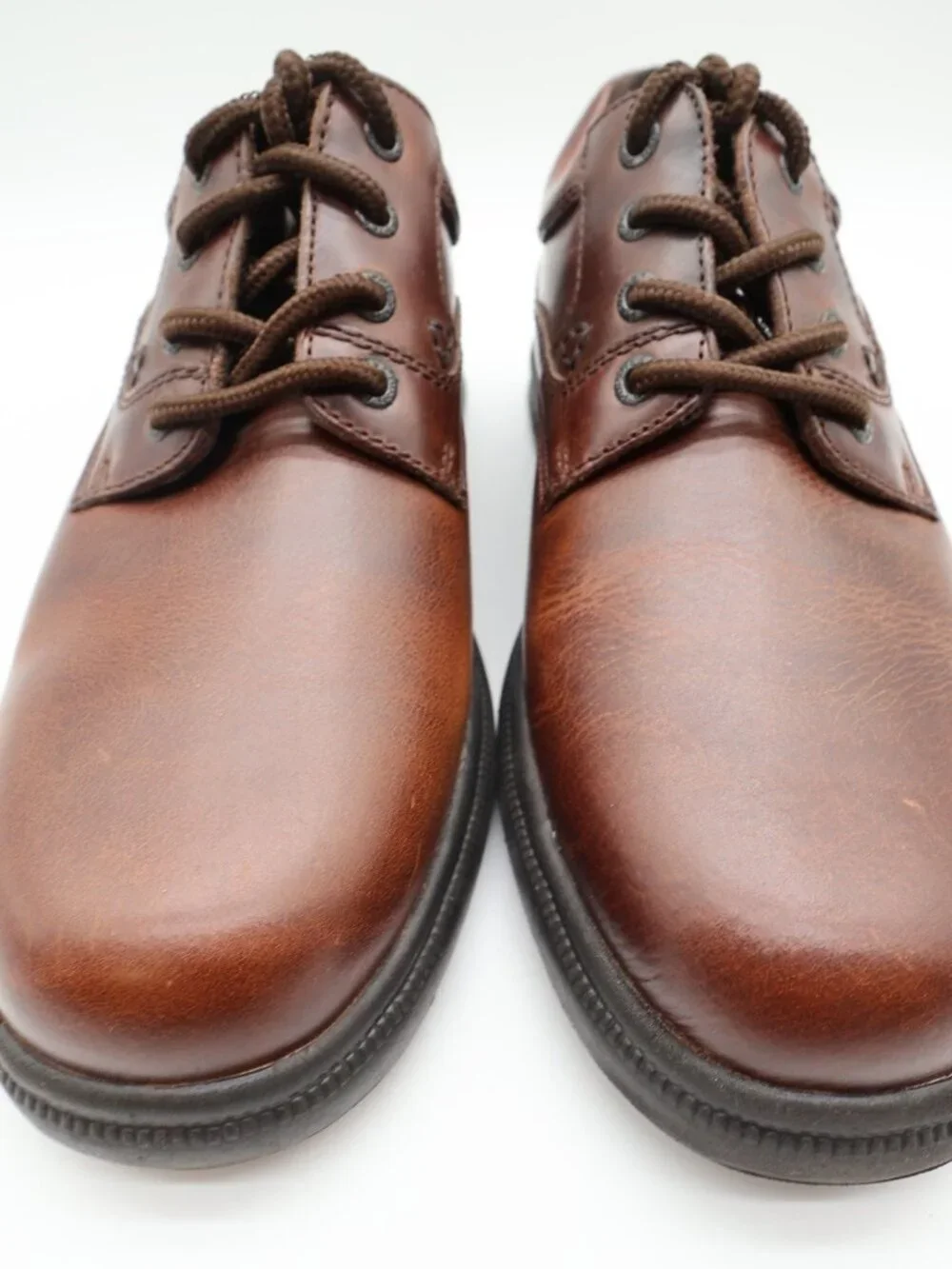 Hush Puppies Glen Men's 9.5 Brown Leather Comfort Casual Oxford Shoes